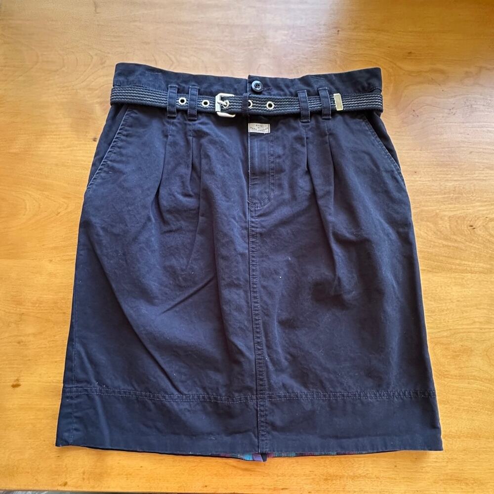 Marc by Marc Jacobs Navy Blue Pleated High Waist Pencil Skirt Size 6